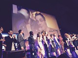 Playing with Joseph Gordon-Levitt at the Fonda Theater in Hollywood.