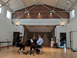 The Voices of Change Ensemble in Dallas about to play my piece 'Azaza the Spider Hunter'.